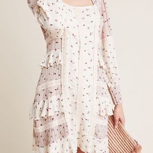Anthropologie Floral Mini Dress